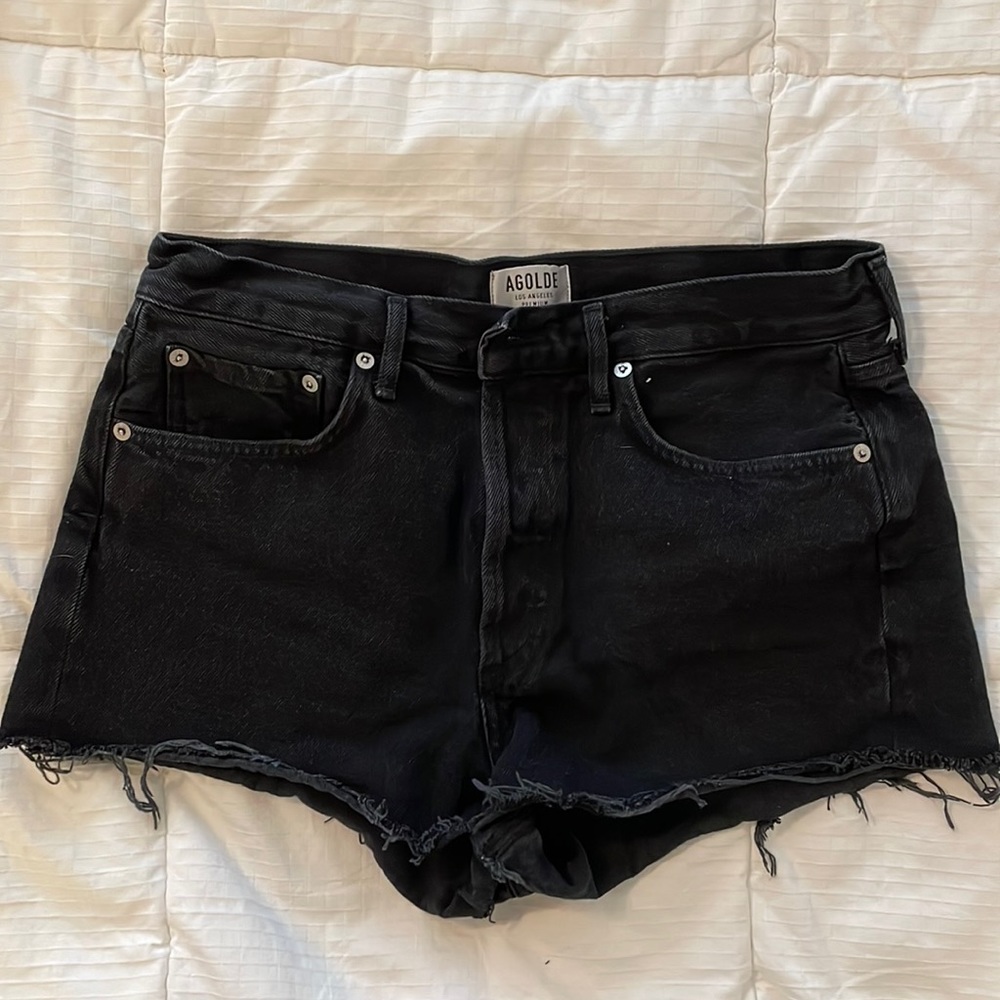 Agolde Cuttoff Shorts in Black